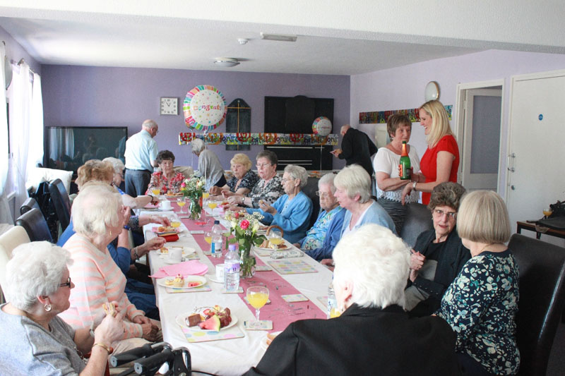 Orchard Court residents enjoying a special afternoon tea