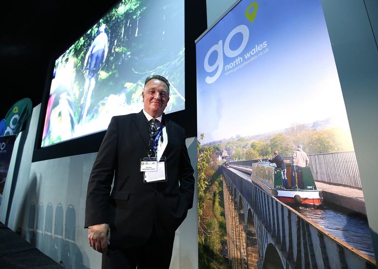 Go North Wales Year of Adventure Conference at the IFB 2016 hosted in Liverpool. Jim Jones Managing Director North Wales Tourism. Images by Gareth Jones