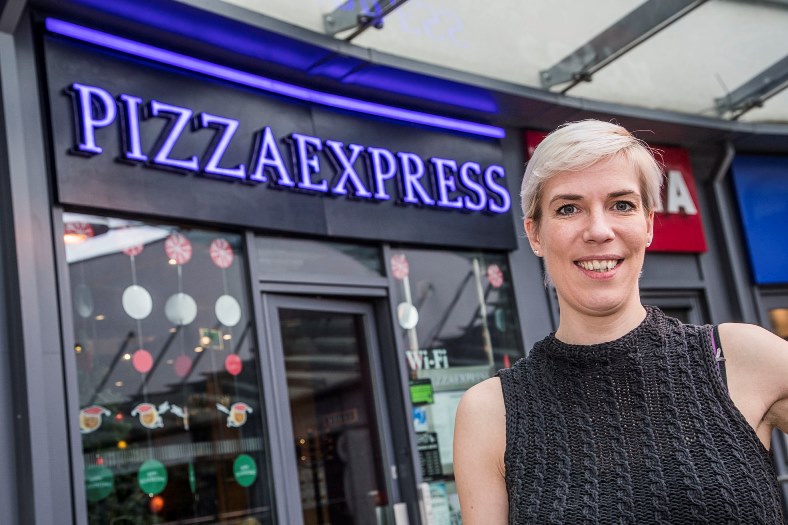 Celine Larnicol,, new manager at Pizza Express at Eagles Meadow, Wrexham.