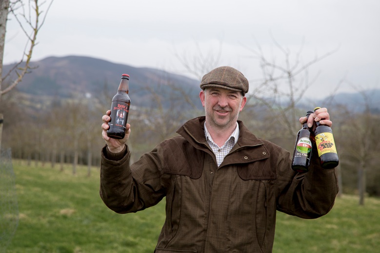 Denbighshire Business Month Pictured is Steve Hughes from Rosie's Cider in Llandegla.