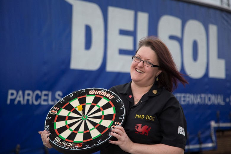 DELSOL.... Pictured is Claire Maddock from Delsol  who is a county level darts player .