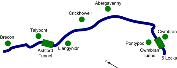Part of the route of the Canal
