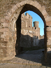 Gateway at Conwy Castle. 