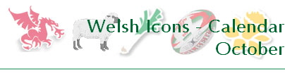 Welsh Icons - Calendar
October