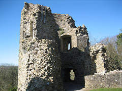 Inside Narberth Castle. 