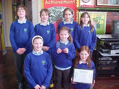 Pupils from Pontrhydyfen Primary School celebrate their win