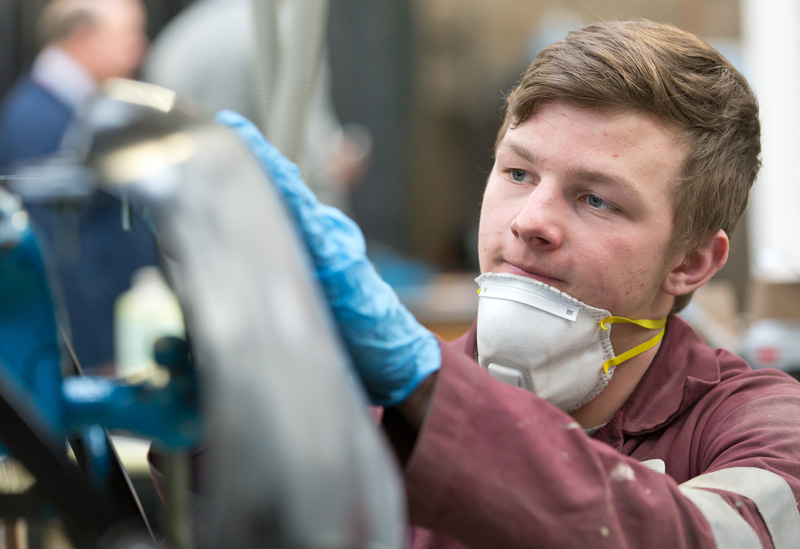 On the road to success: Coleg Gwent engineering student Lewis Lloyd is one of six Coleg Gwent students competing to be crowned the best in the UK