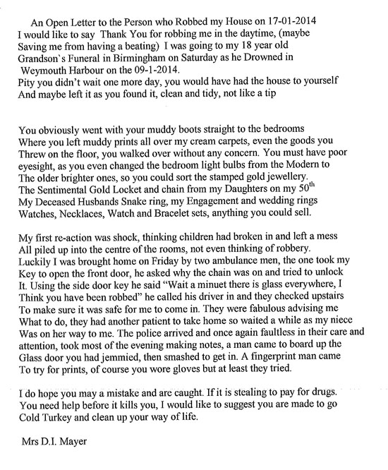 Fairwater letter