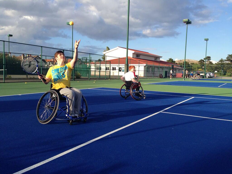Craig y Don Tennis Club, Conwy. Set up new wheelchair tennis session last summer