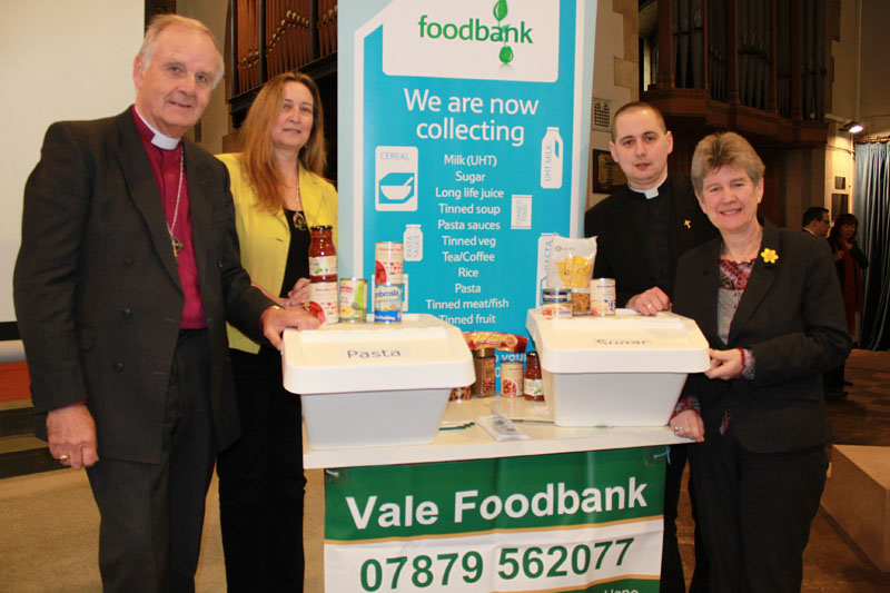 Archbishop Barry, Susan Lloyd Selby, Fr Ben Andrews and Jane Hutt at St Mary’s Church