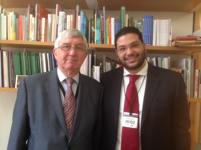 Dr Hywel Francis MP with John Smith Trust Fellow, Rabih Dandachli of Lebanon