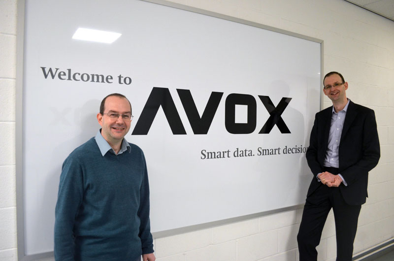 (left) Nigel Houlden, senior lecturer in computing at Glyndwr University, with Greg Wenden, chief technology officer at AVOX