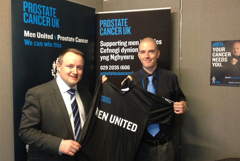 Clwyd West AM Darren Millar is supporting Prostate Cancer UK’s new campaign Men United v Prostate Cancer