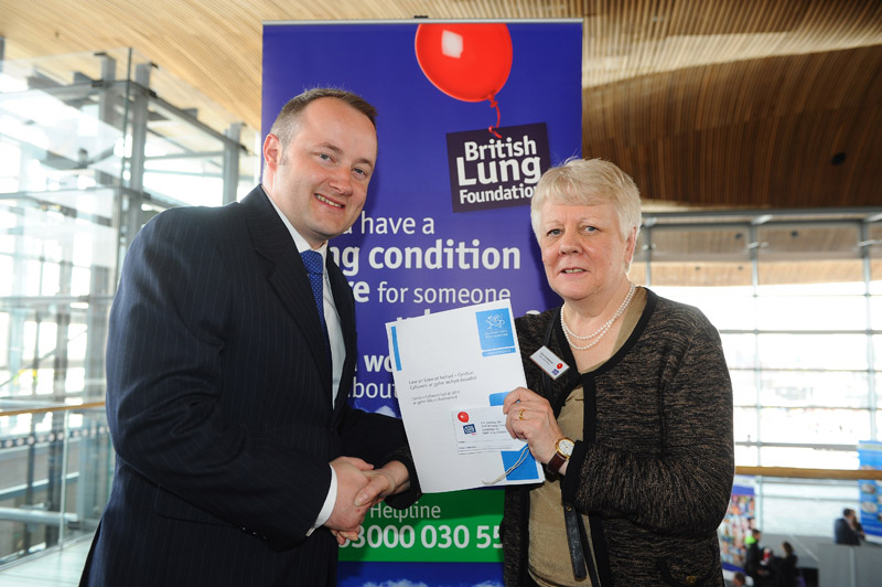 GSK British Lung Foundation job at the Senedd in Cardiff © WALES NEWS SERVICE