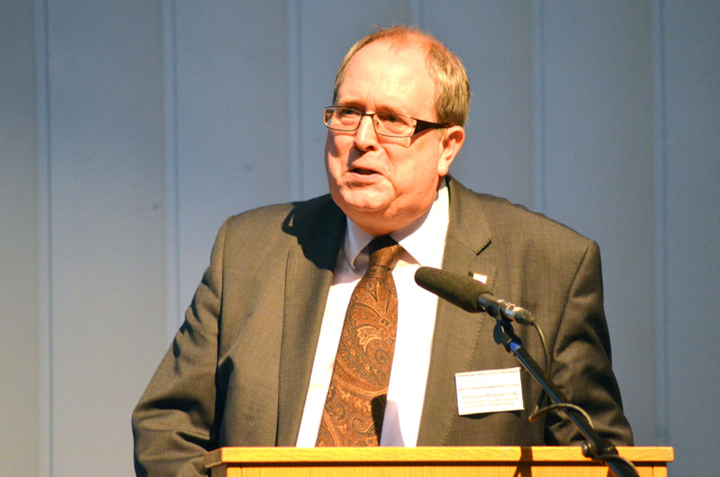 Professor Michael Scott, Vice-Chancellor of Glyndwr University, at the launch of WEA Cymru