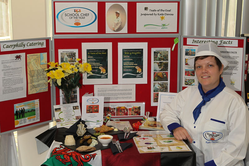 Kate Davies with her Marketing Table at the LACA competition