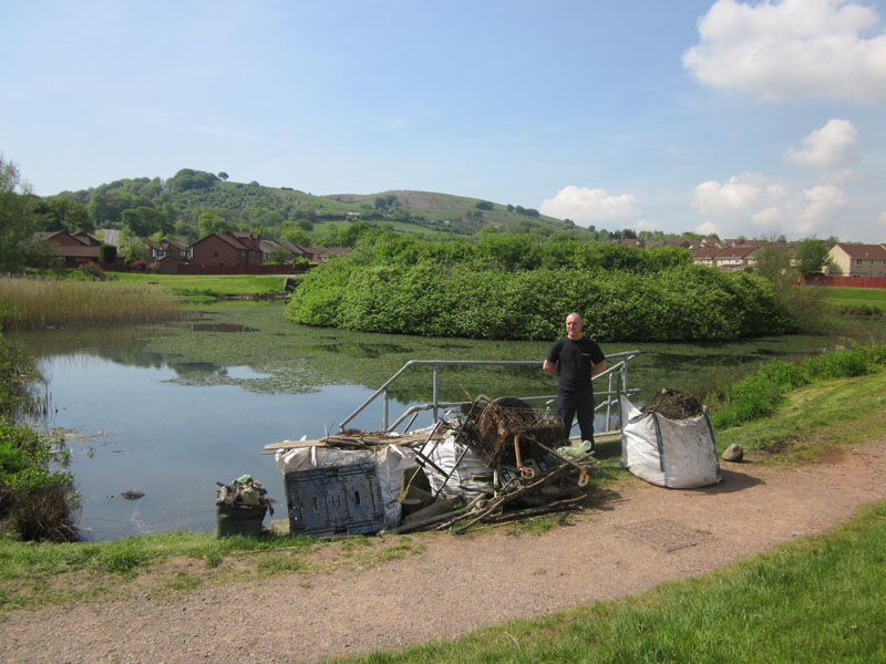 3 tonnes of waste removed from Castle View Lake, Caerphilly