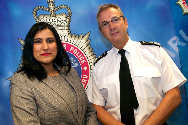 Jasvinder Sanghera CBE and Chief Constable Peter Vaughan
