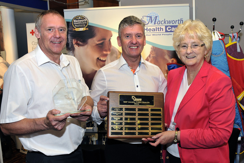 Jean Hutfield - Chair of NAEP presented the award to Mackworth’s Business Managers Harry Groves & Will Barnes