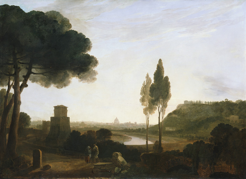 Richard Wilson, Rome and the Ponte Molle, 1754, oil on canvas, Amgueddfa Cymru-National Museum Wales, © National Museum Wales