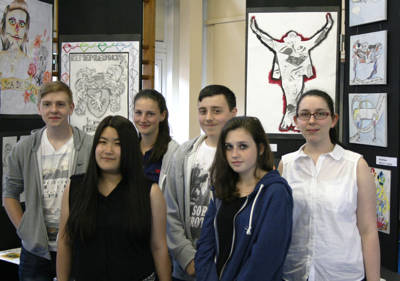  Picture caption: Bedwas High School pupils Rhys Carter, Siyu Long, Sophie Bignell, Joshua Tilley, Sarah Adlington and Stephanie Bowkett