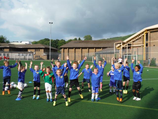 The mini football Under 7 and Under 8 teams who train on a Friday evening 6-7pm at Newbridge Leisure Centre's 3G pitch