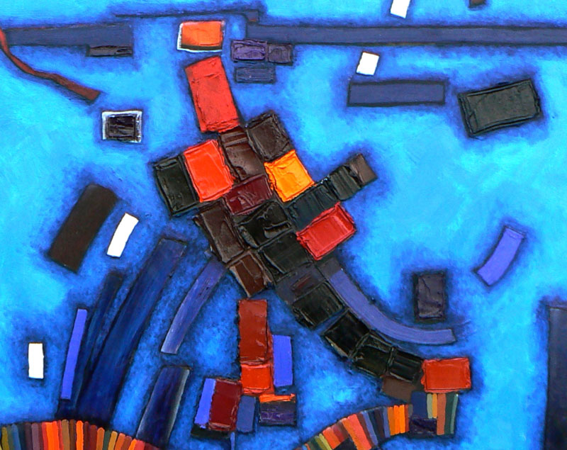 A section of one of Geoff Wilde's paintings