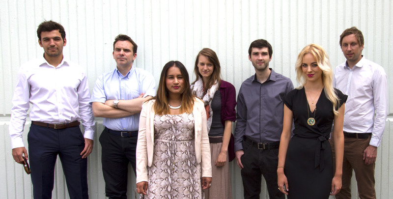Seven of HLM's eight new members of staff after a sustained growth period