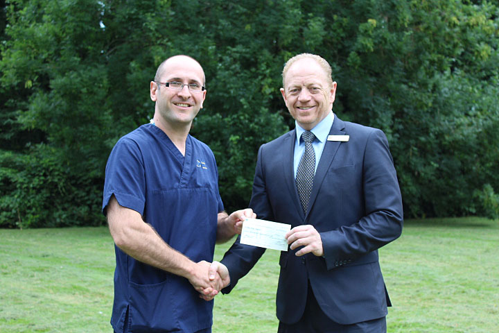 James Biggs, Ward Manager at Rookwood and Mark Nott St David’s Centre Manager in the gardens at Rookwood