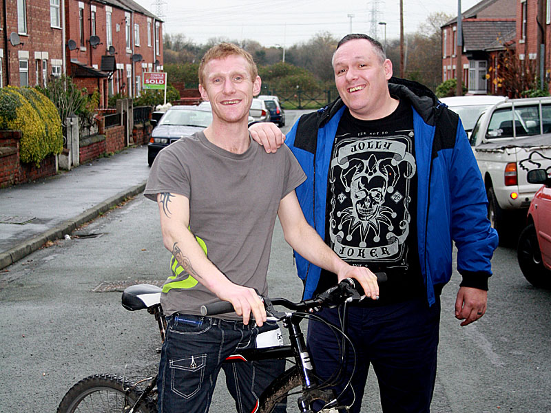ARCH service users Martin Crawley and Tim Quick gearing up with some road practice before their coastal cycle ride