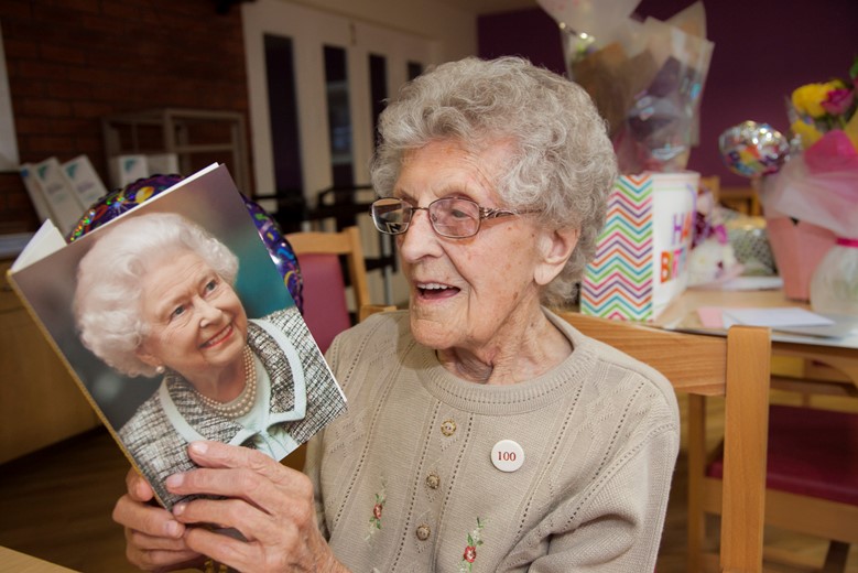 PENDINE PARK RESIDENT LILY VAUGHAN CELEBRATED HER 100TH BIRTHDAY... Pictured is lily Vaughan .