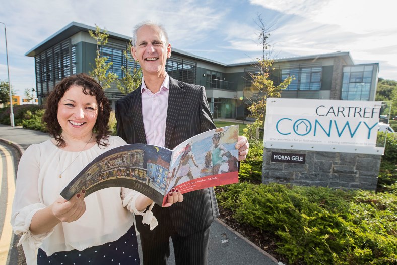 Cartrefi Conwy is sponsoring a networking event organised by Arts & Business Cymru at Theatr Clwyd next month. Gwenno Angharad of Arts & Business Cymru is pictured with Andrew Bowden