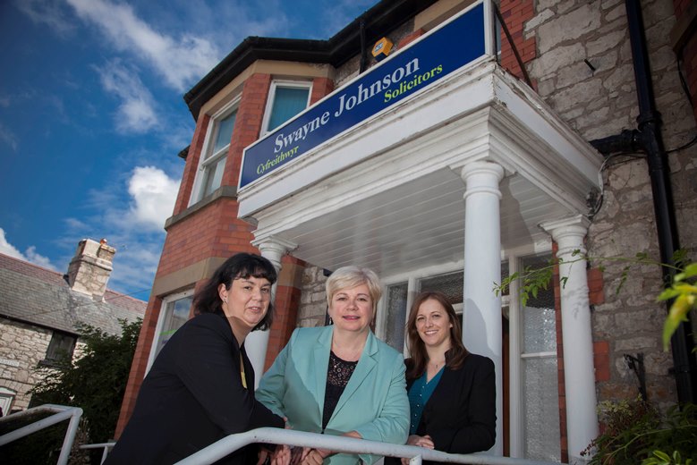 SWAYNE JOHNSON SOLICITORS.... Pictured are Sian Thompson, Managing Director of swayne Johnson Sarah Noton and Jennifer Howell.