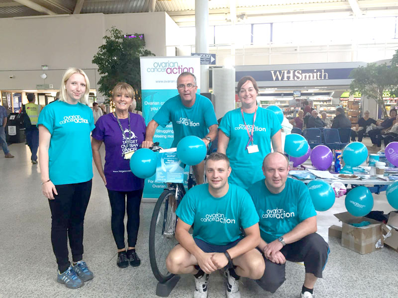 The team who took part in the event in the Concourse at the University Hospital of Wales