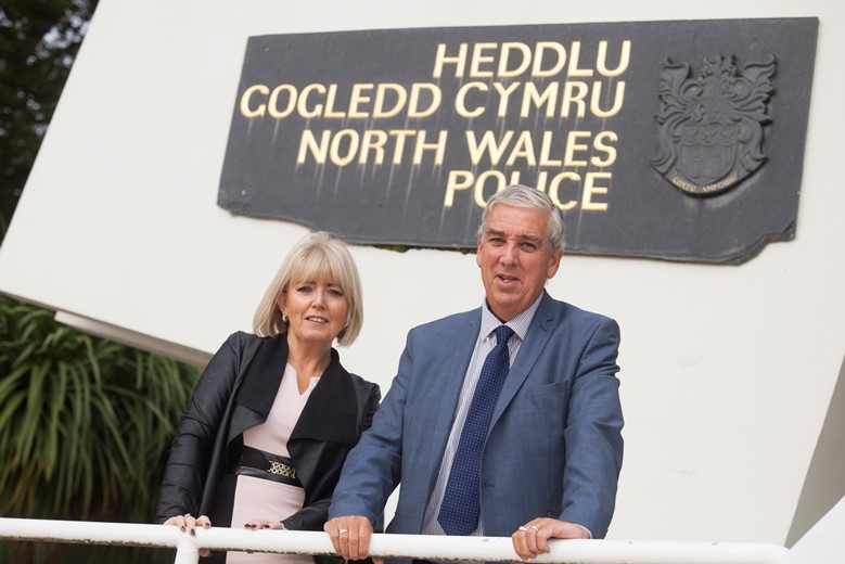 Baroness Helen Newlove, Victims Commissioner and police Crime Commissioner, North Wales Arfon Jones .