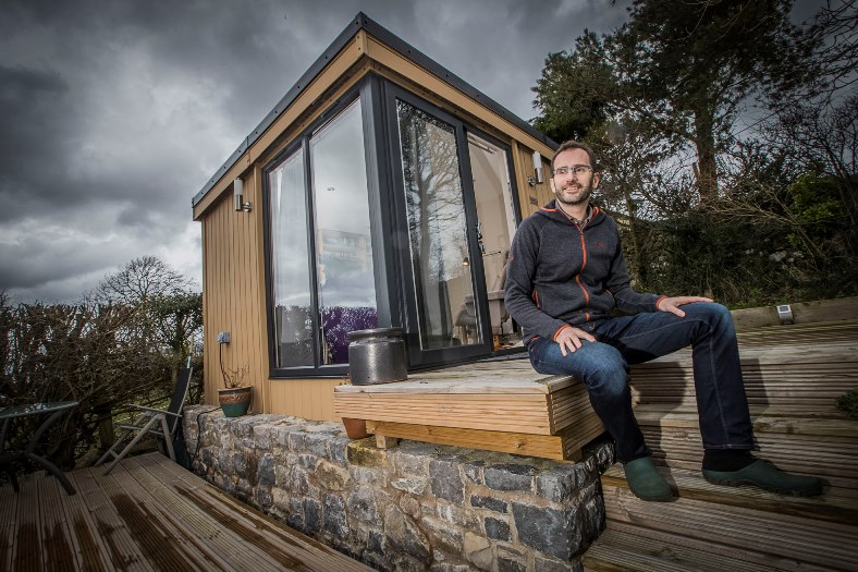 Stuart Haynes, who is a systems accountant for an global banking organisation, has recently had aRubicon Garden Room built in his garden with panoramic views of Moel Famau.